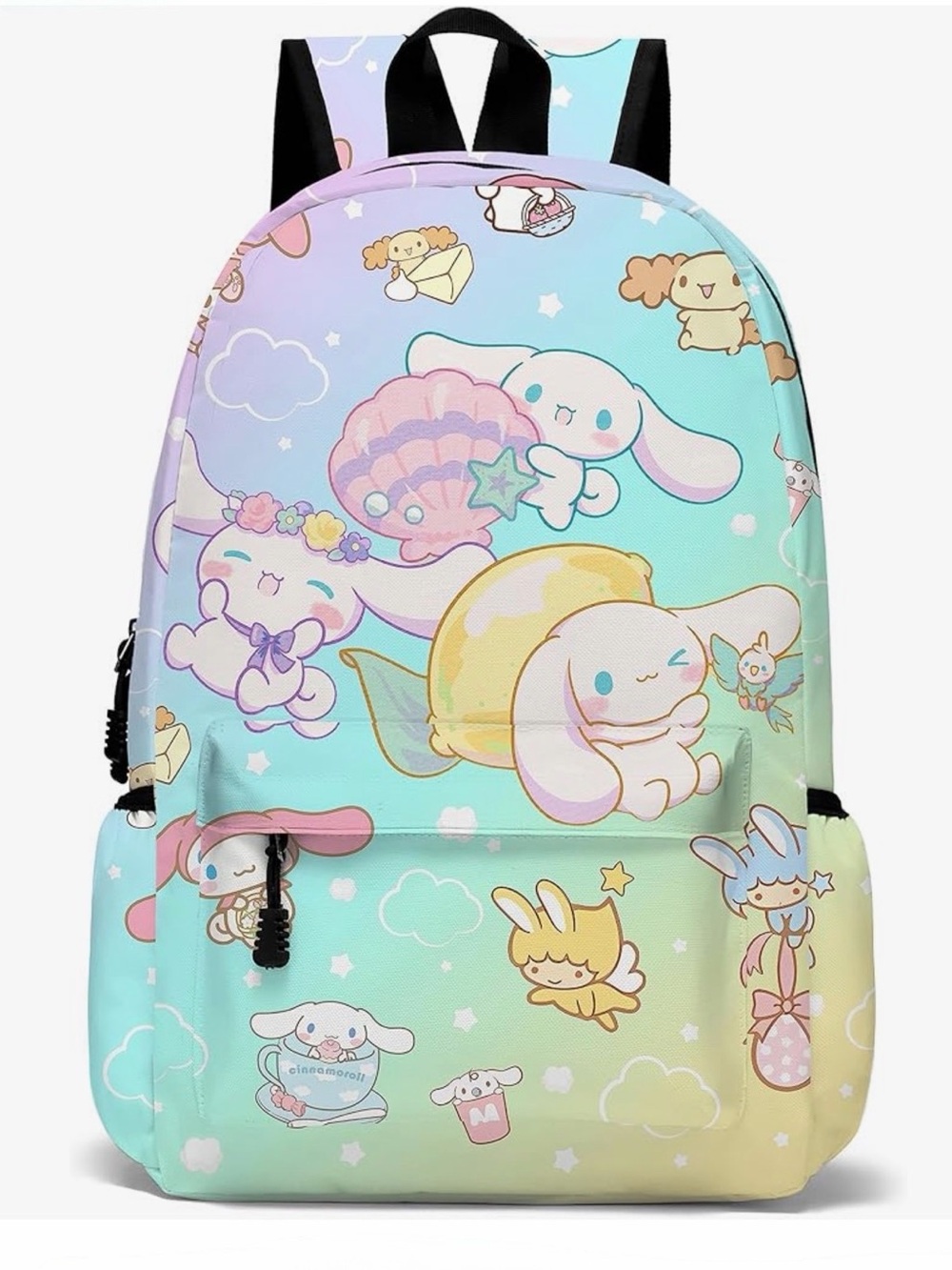 Pastel Cinnamoroll & Friends Kawaii Laptop/School Backpack HTF NEW 🐚🍋 MSRP $45